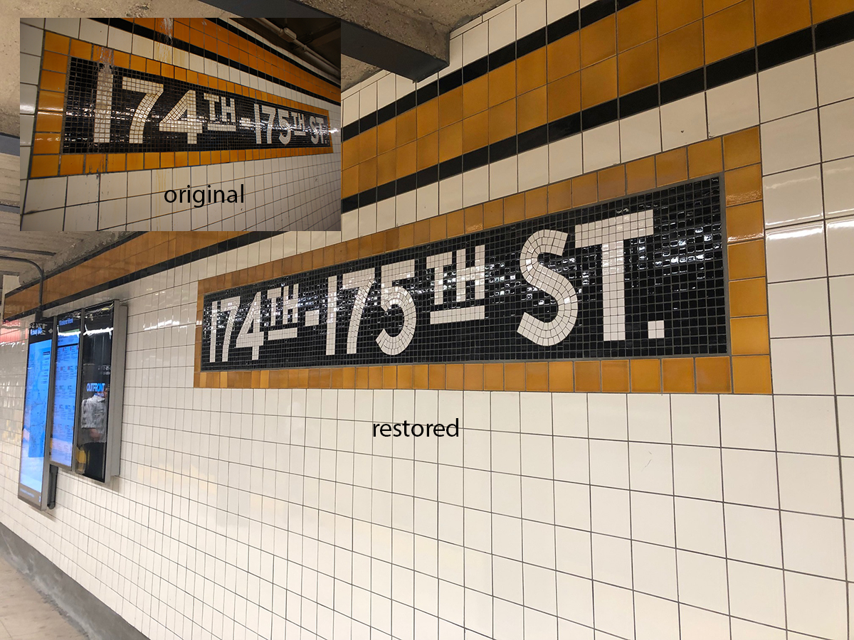 Authentic Subway Tile at Chelsea Market, NYC